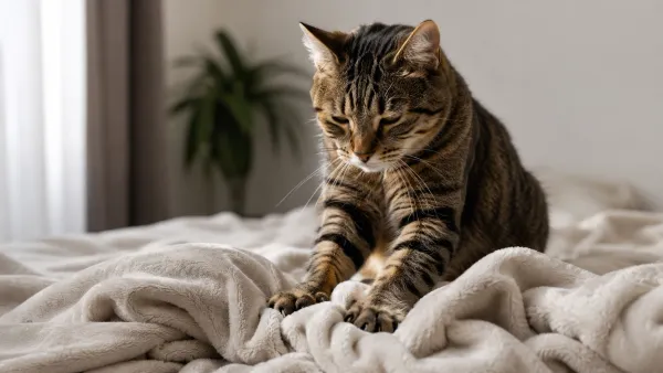 Por que os gatos amassam cobertor antes de dormir?